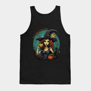 Witch Way To The Wine Women Halloween Witch Tank Top